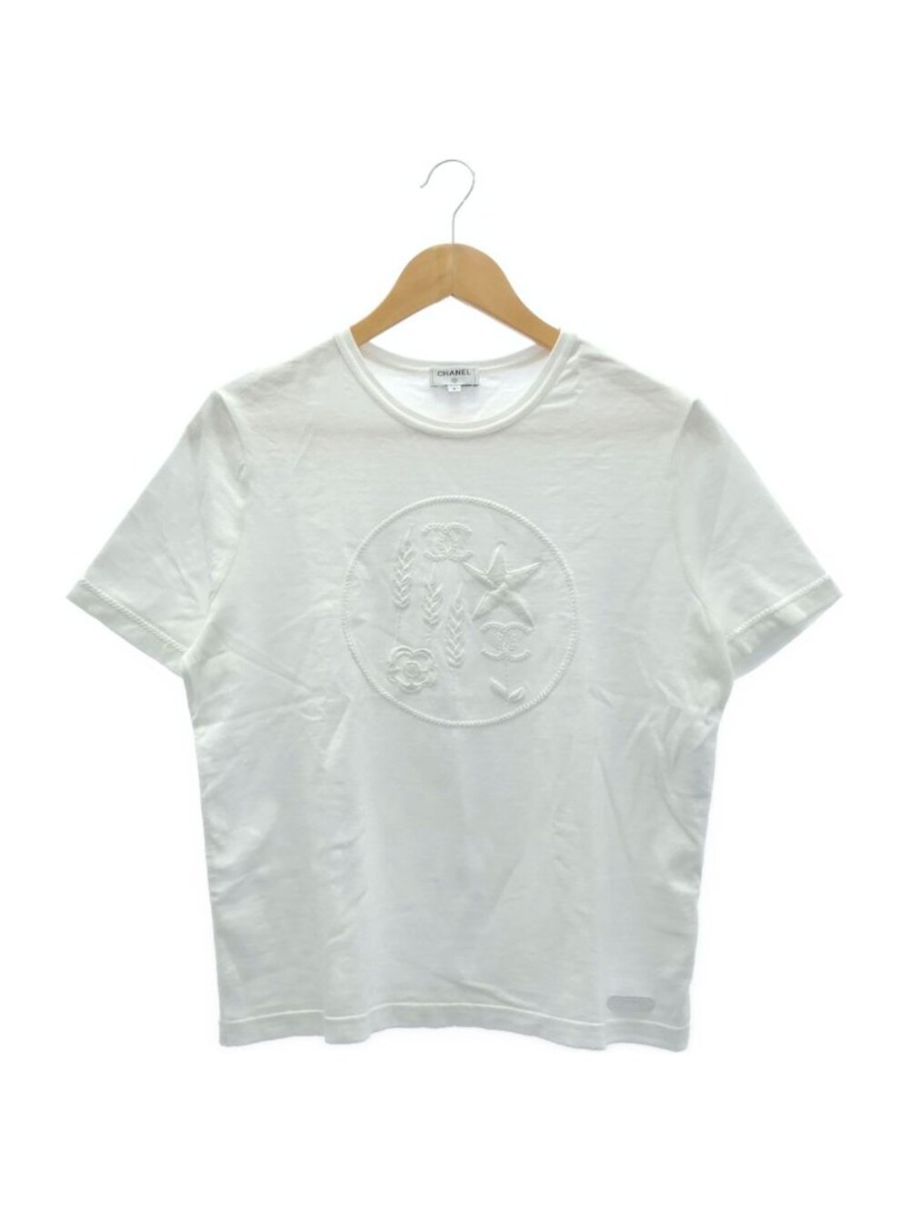Chanel White Embroidery Shirt